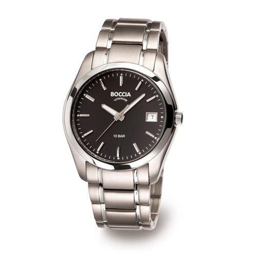 Boccia Titanium Watch with Black Dial - 3548-04